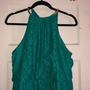 Teal Lace Maxi